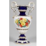 Große Meissen Prunkvase mit Blumendekor