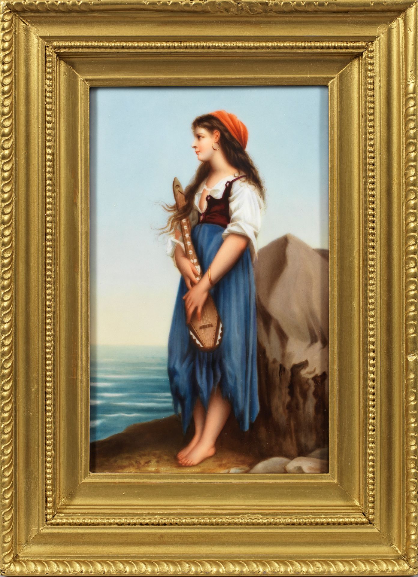 Porzellangemälde "Mignon" nach Jules Joseph Lefebvre