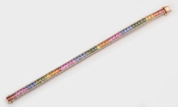 Hochfeines Regenbogen-Saphir-Armband