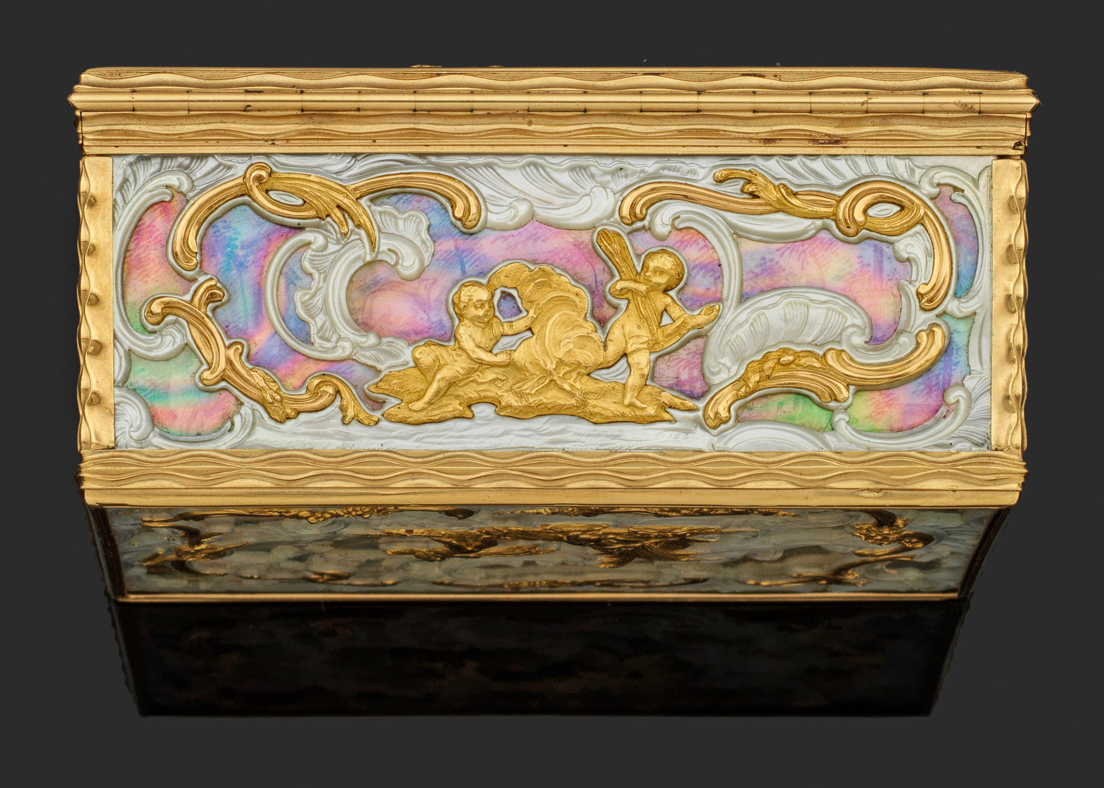 Museale Louis XV-Gold-Perlmutter-Tabatiere - Image 2 of 9