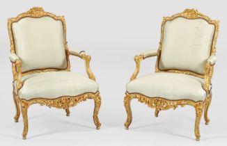 Paar Louis XV-Fauteuils