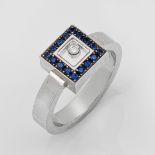 Saphir-Ring von Chopard-"Happy Diamonds-Icons Square"