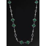 Extravagantes Saphir-Smaragdcollier