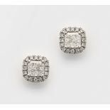 Paar elegante Diamant-Ohrringe