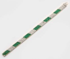 Art Déco Smaragd-Diamantarmband