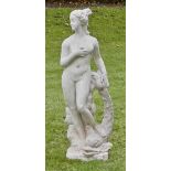 Venus mit Delfin als Parkfigur