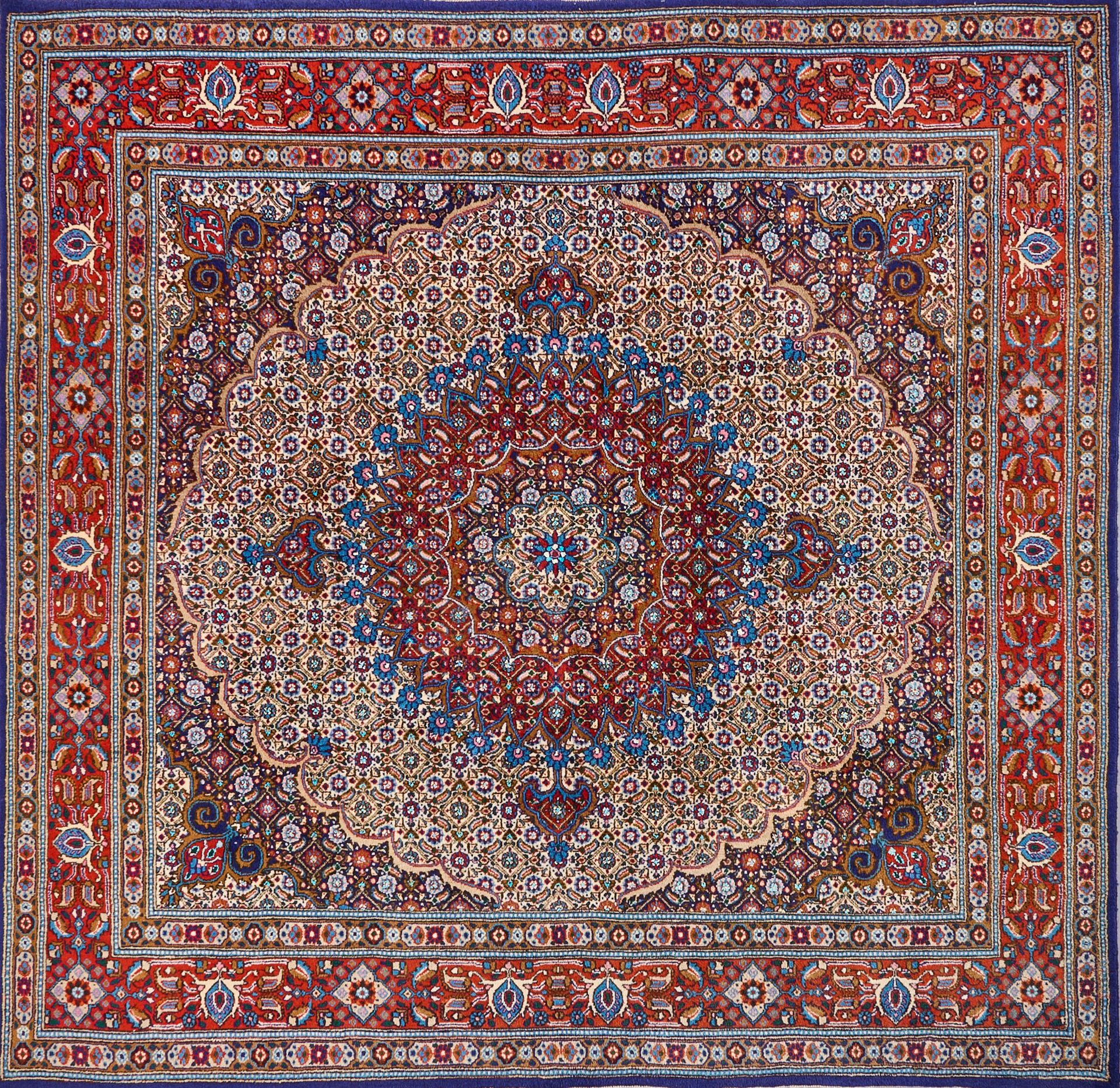 Quadratischer Birdjand-Teppich