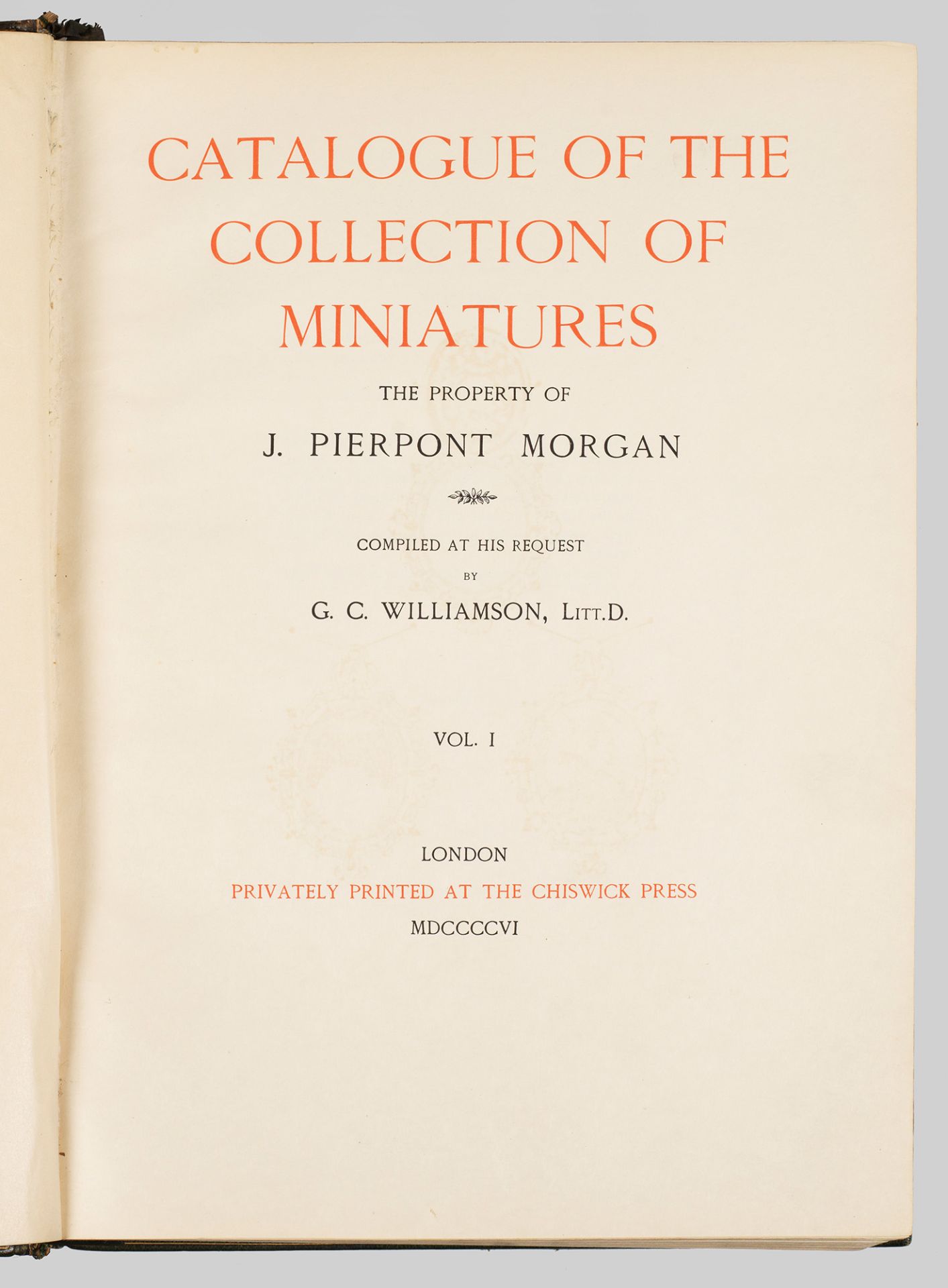 G. C. Williamson: "Catalogue of the Collection