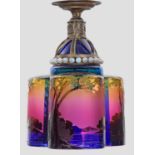 Jugendstil-Deckenlampe mit Abendlandschaft