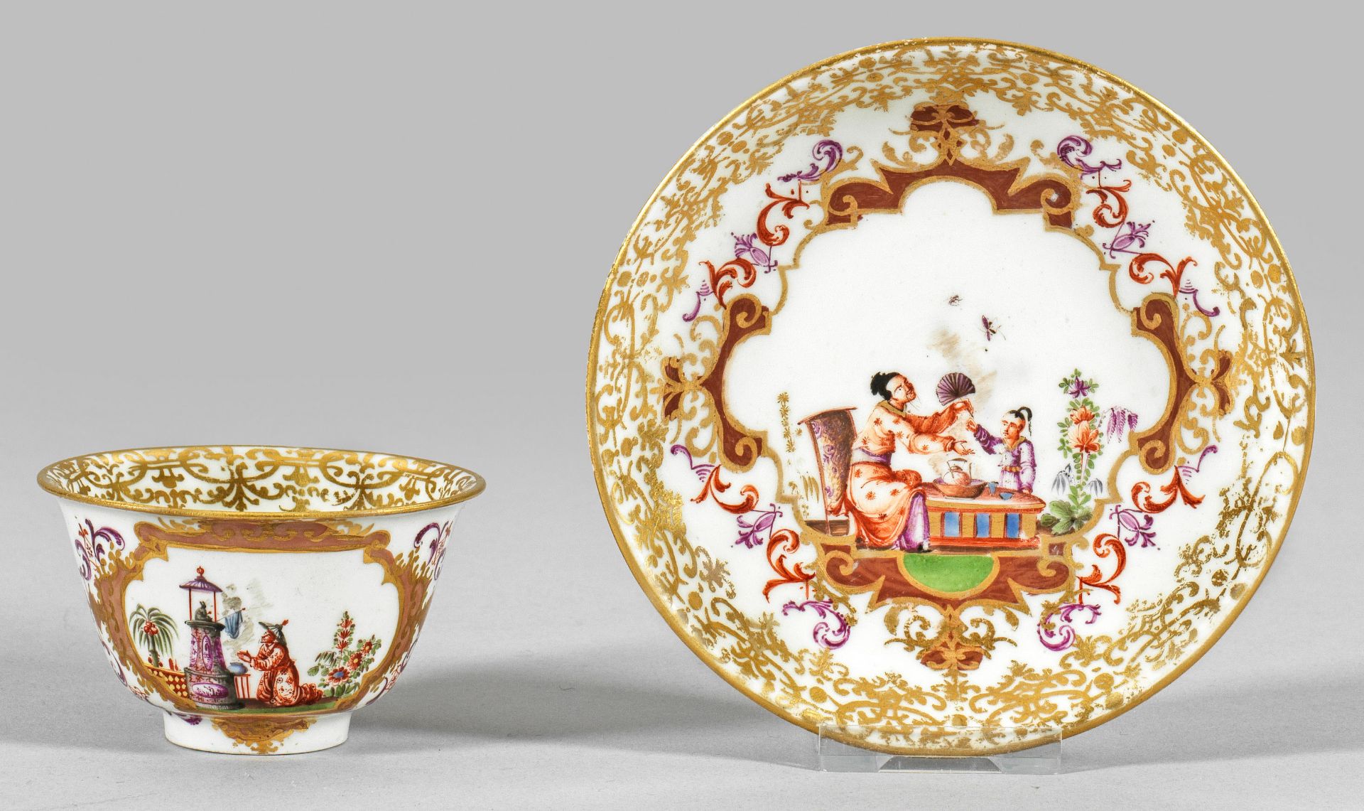 Frühes Meissen Koppchen mit Hoeroldt-Chinoiserien