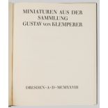 "Miniaturen aus der Sammlung Gustav von Klemperer".
