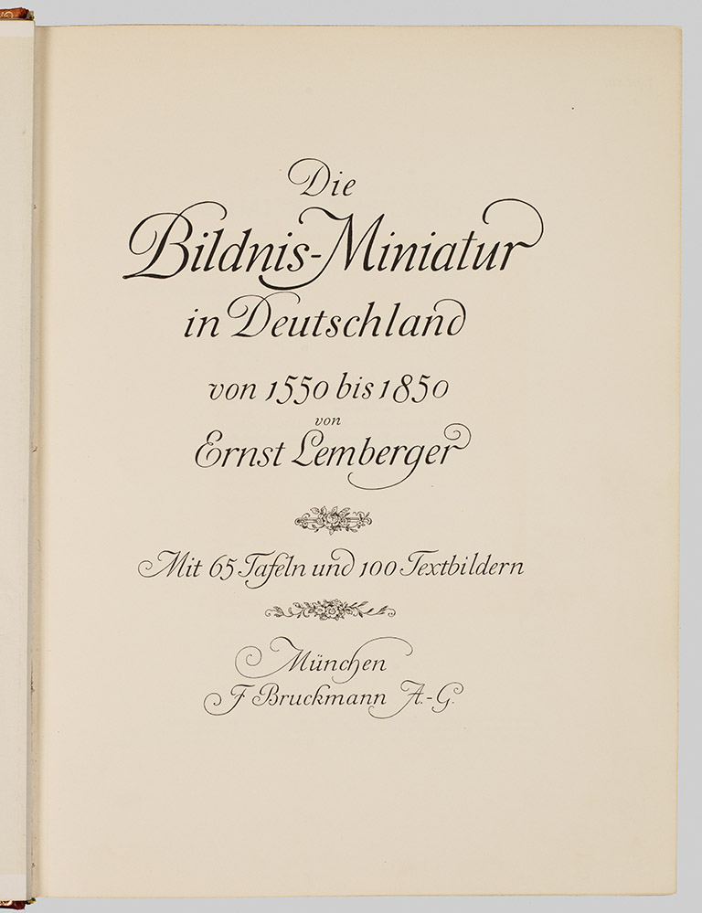 Ernst Lemberger: "Die Bildnis-Miniatur