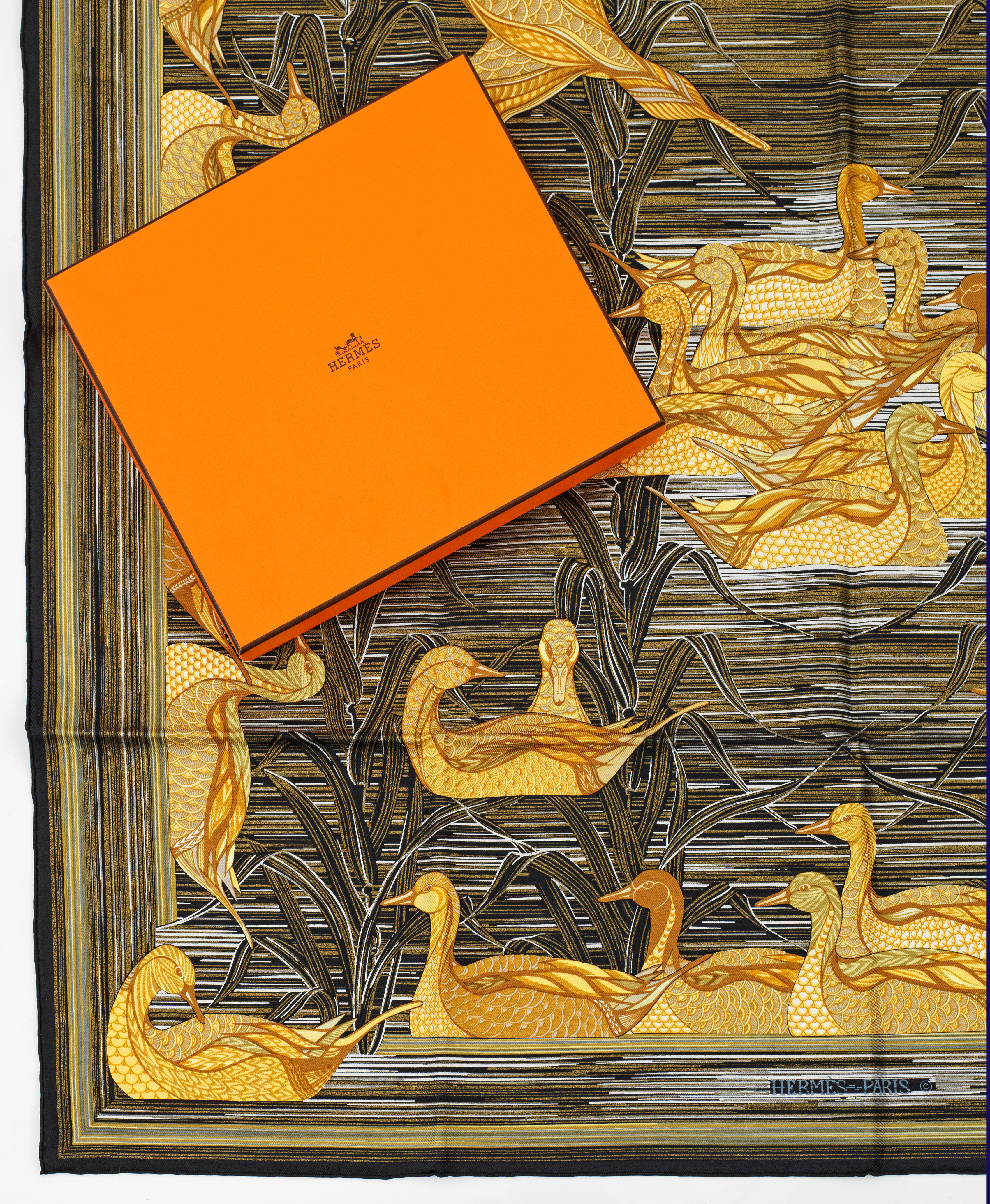 Seidentuch "La Mare aux Canards" von HERMÈS