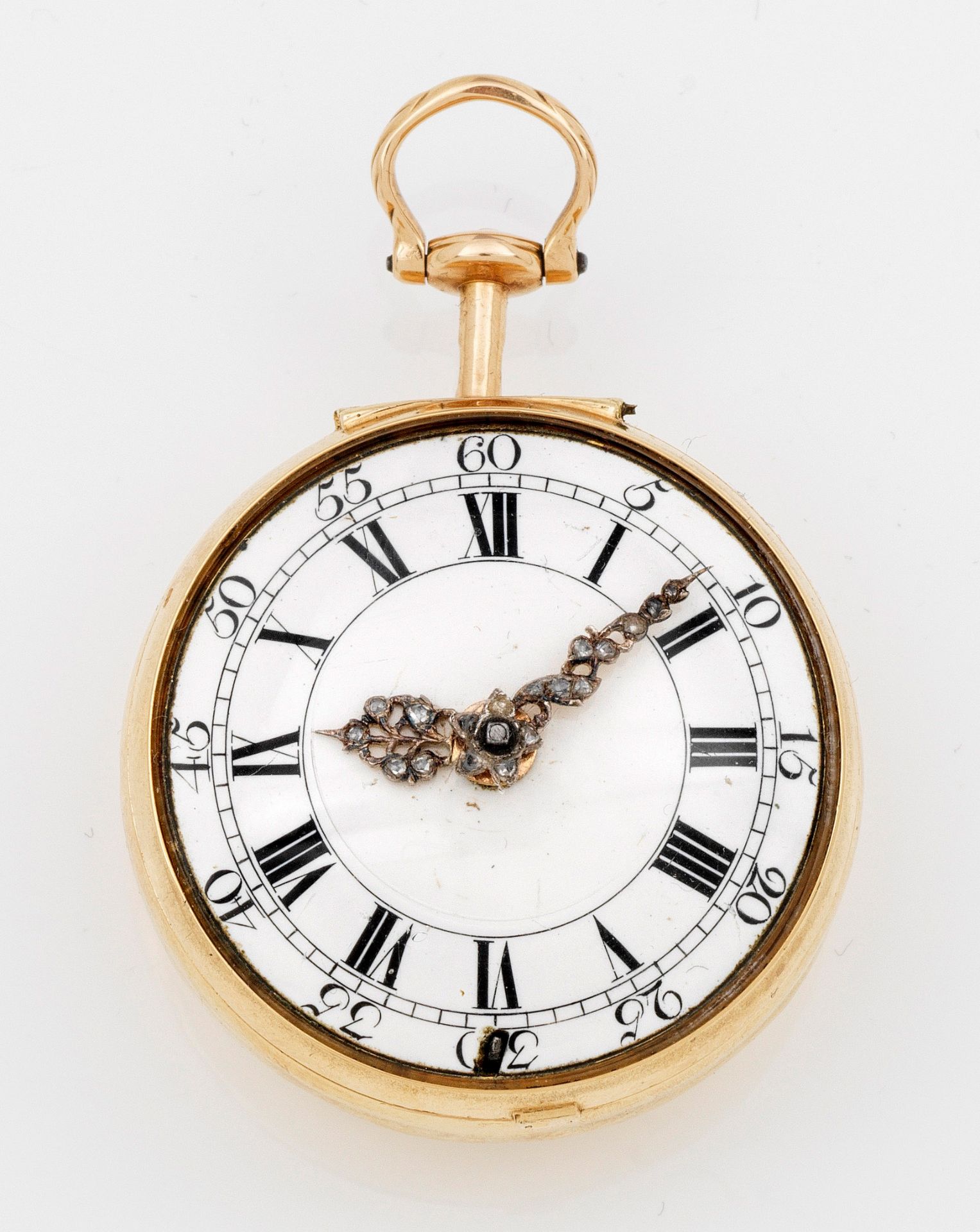 Doppelgehäuse-Spindeltaschenuhr von Megier, London