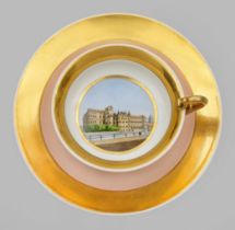 Biedermeier-Innenbildtasse "Königliches Schloss in