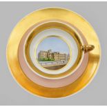 Biedermeier-Innenbildtasse "Königliches Schloss in