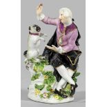 Meissen Figur "Kavalier mit Mops"