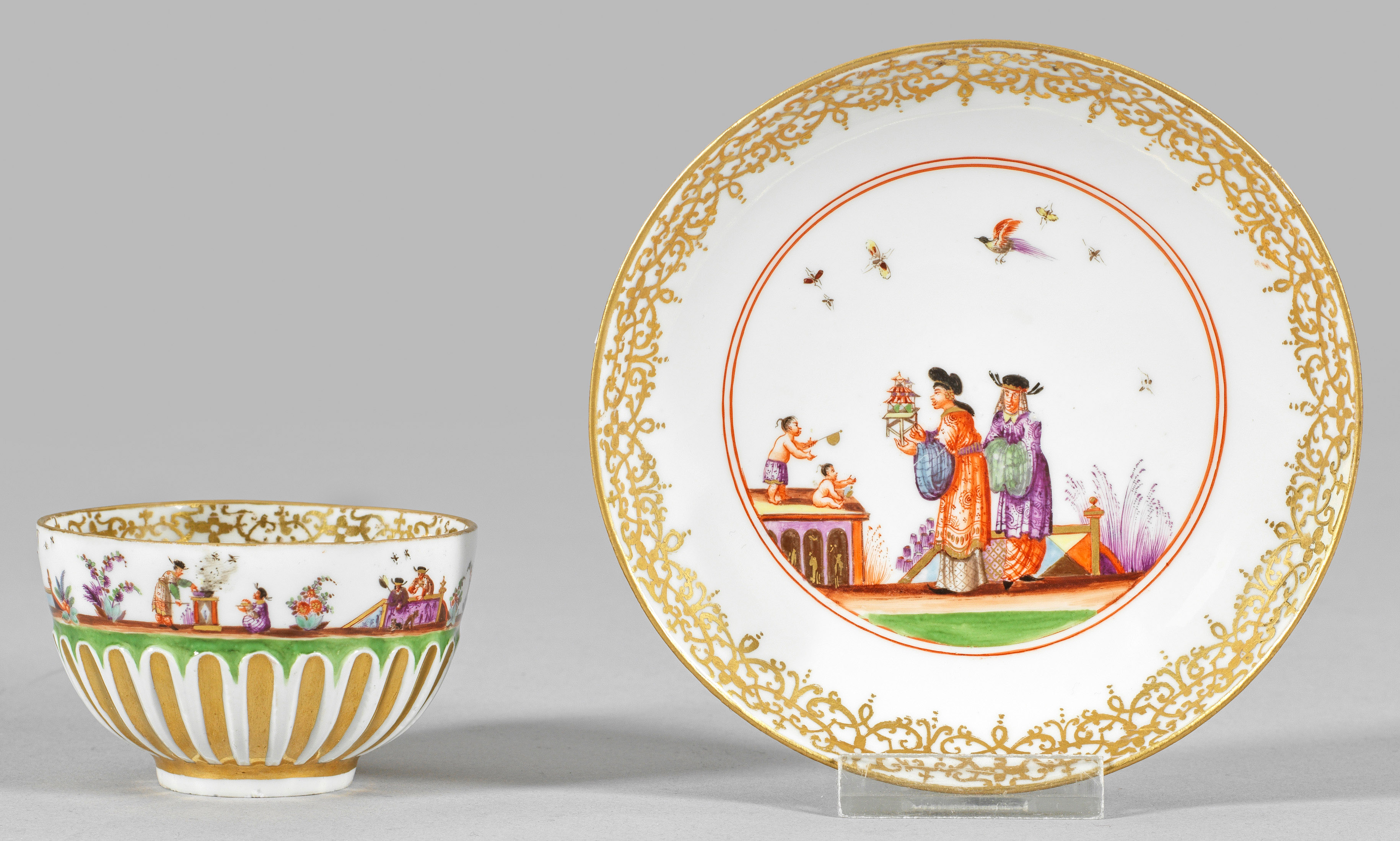 Meissen Koppchen mit Hoeroldt-Chinoiserien