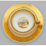 Biedermeier-Innenbildtasse "Altes Museum in Berlin"