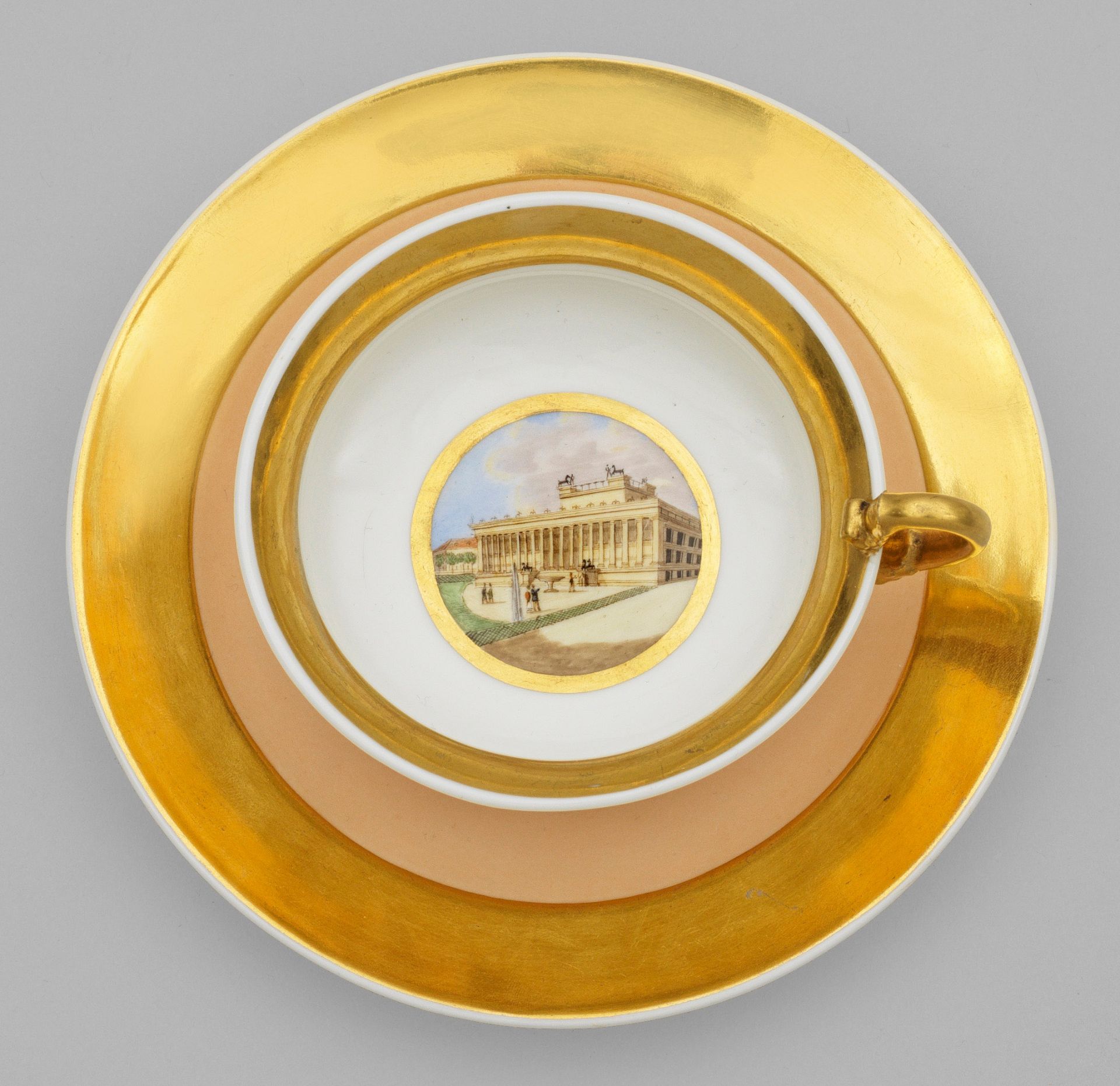 Biedermeier-Innenbildtasse "Altes Museum in Berlin"