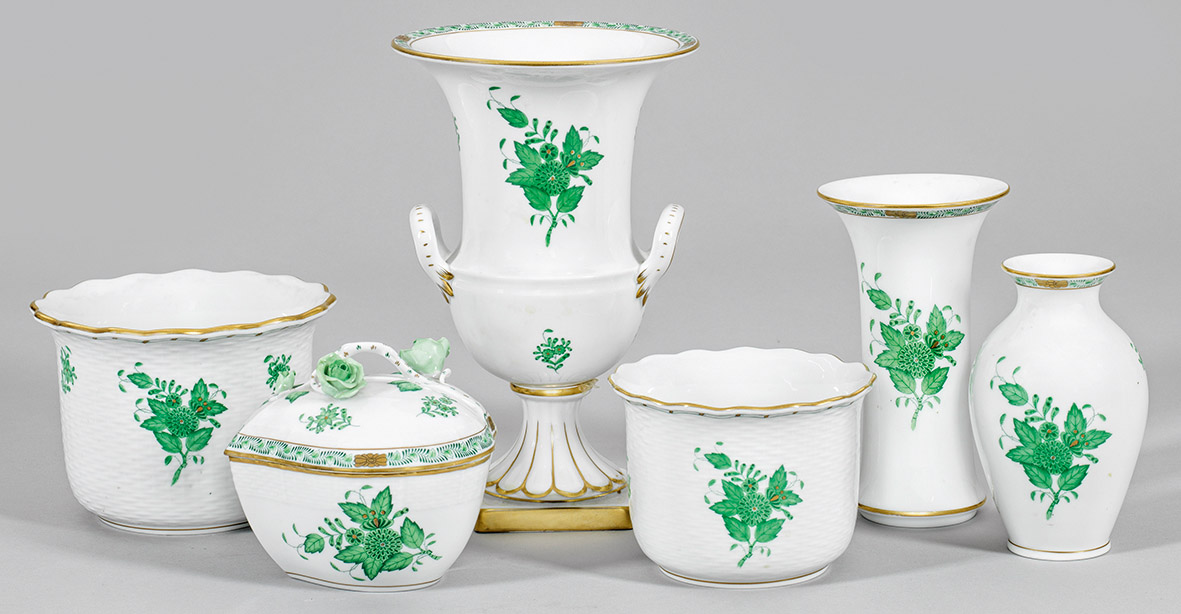 Sammlung Vasen "Apponyi grün" von HEREND