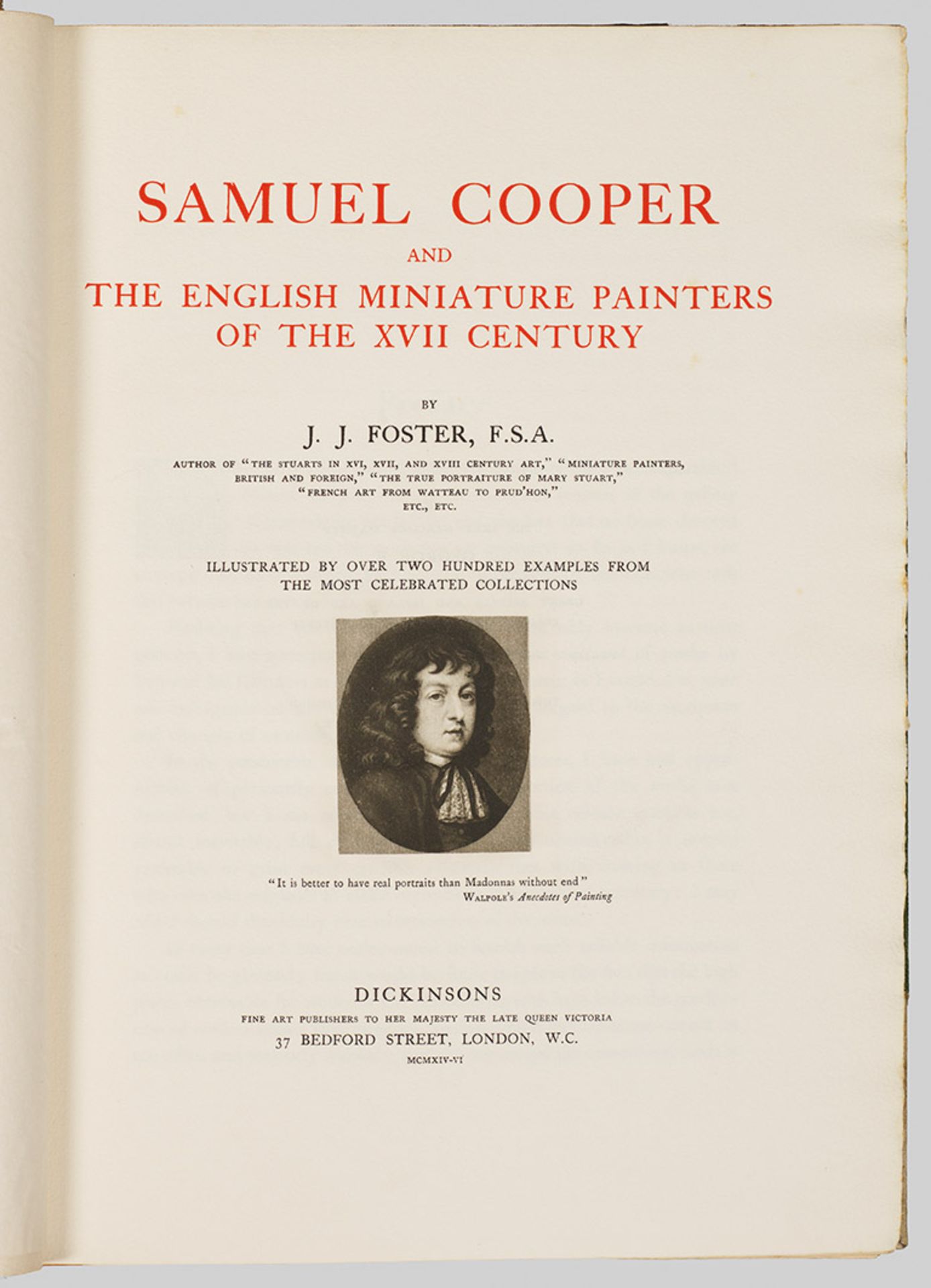 J. J. Foster: "Samuel Cooper and The English Miniature