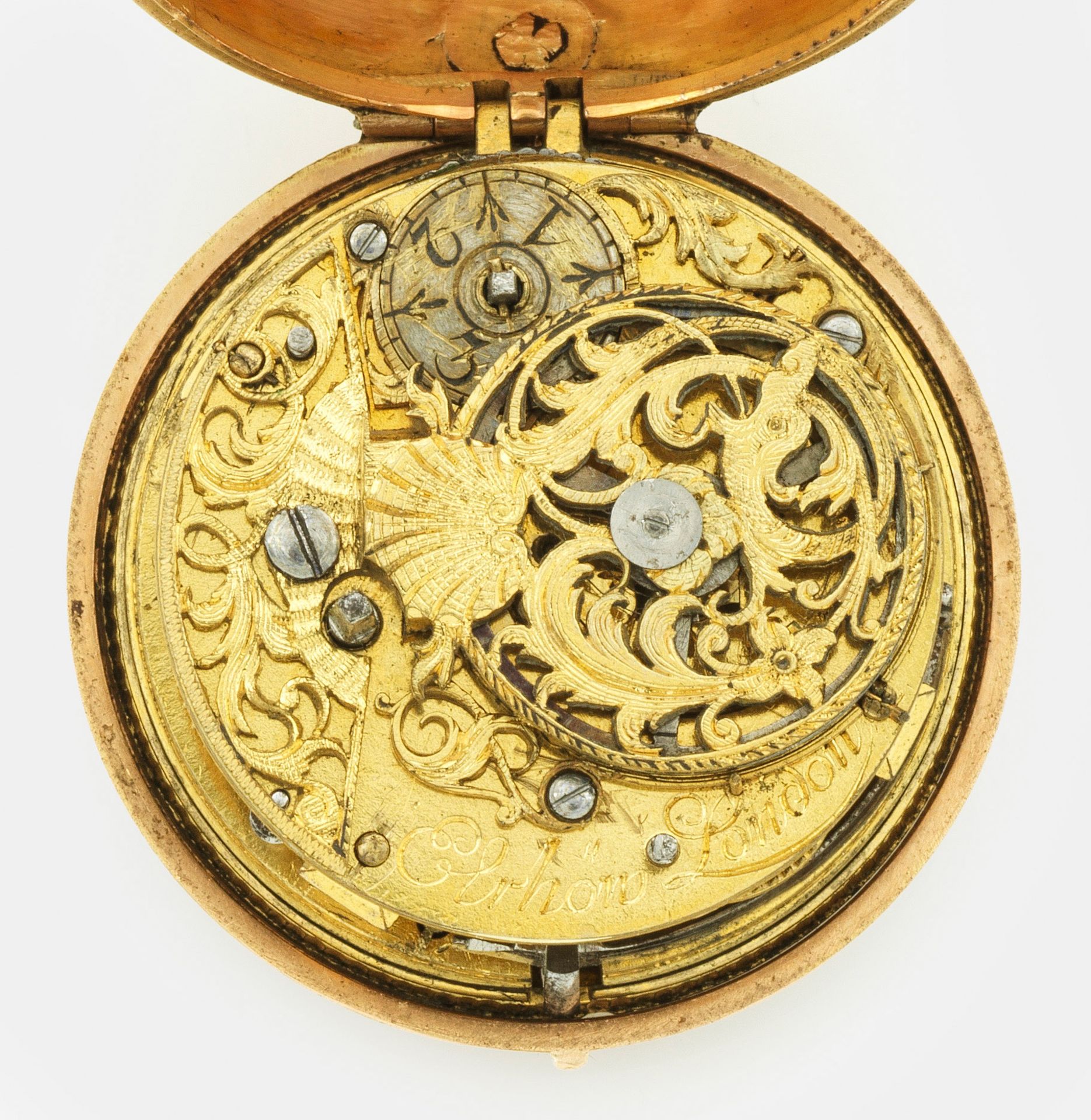 Doppelgehäuse-Spindeltaschenuhr von Joseph Wöhrle, - Bild 2 aus 3