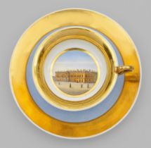 Biedermeier-Innenbildtasse "Zeughaus in Berlin"