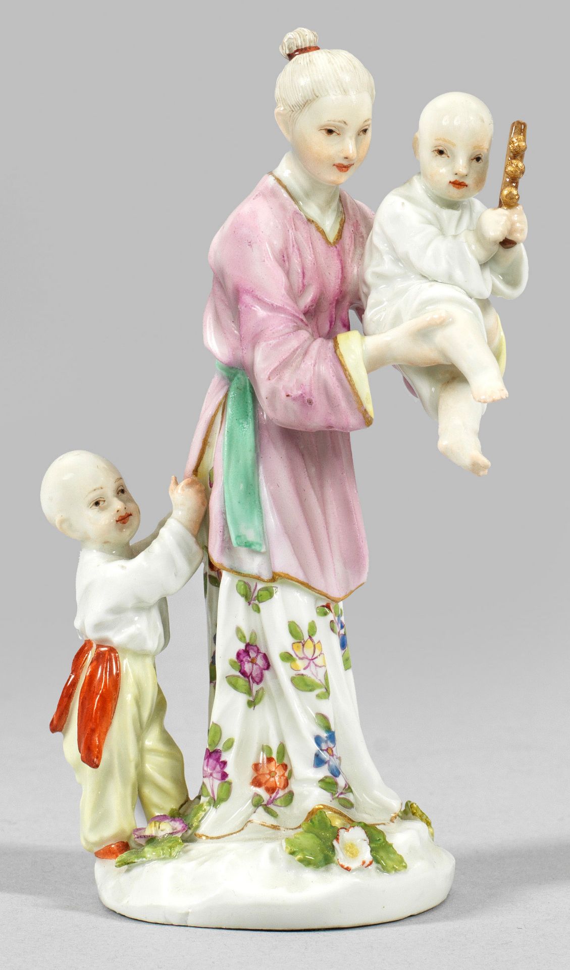 Meissen Figurengruppe "Japanerin mit zwei Kindern"