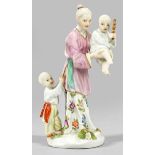 Meissen Figurengruppe "Japanerin mit zwei Kindern"