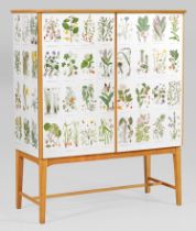 Mid Century Highboard mit "Nordens Flora"-Dekor