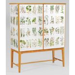 Mid Century Highboard mit "Nordens Flora"-Dekor