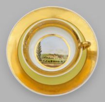 Biedermeier-Innenbildtasse "Neues Palais in Sanssouci"