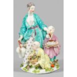 Meissen Figurengruppe "Japanerin mit Teekanne und zwei