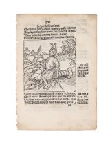 STULTIFERA NAVIS WOODCUT ON LEAF BY STUCHS, 1497