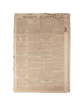 3PCS EARLY ISSUES OF THE BOSTON GAZETTE, 1804