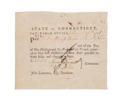 CONTINENTAL ARMY PAY STUB TO PHILLIP TURNER, 1781