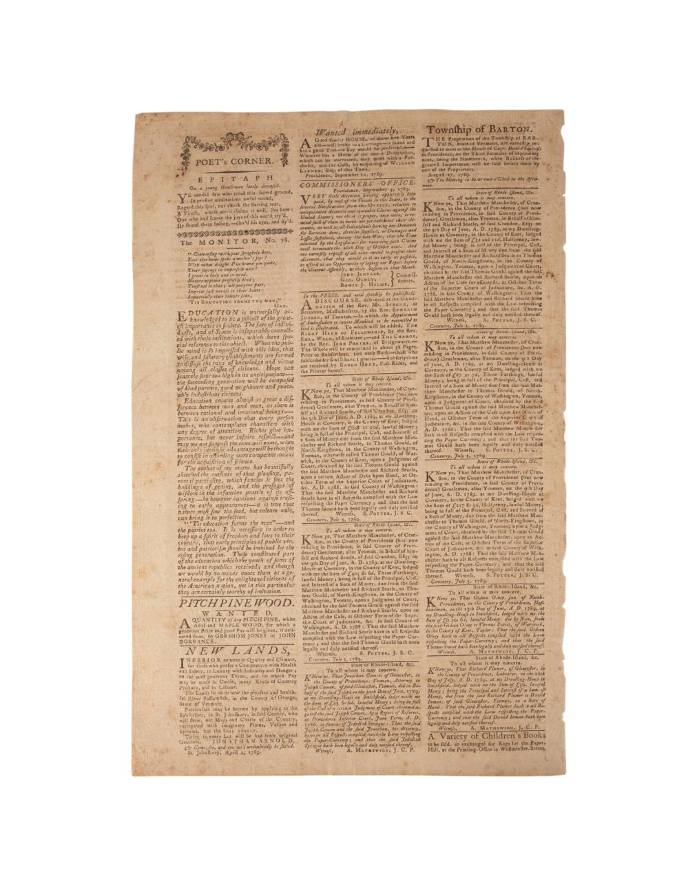 FIRST COMPLETE PROPOSED AMMENDMENTS BY CONGRESS SEPT 17TH 1789 - Image 2 of 5