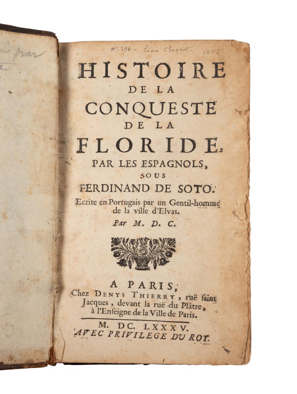 HISTORY OF THE CONQUEST OF FLORIDA, PRINTED 1685 - Image 6 of 7