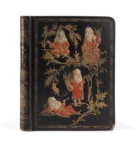 VICTORIAN ERA SCRAPBOOK WITH SANTA CLAUS, 1880S