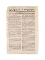 THE GEORGIA GAZETTE, FIRST GEORGIA NEWSPAPER, 1766