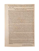 AMERICAN REVOLUTION, CONTINENTAL ARMY BROADSIDE