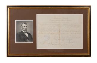 ABRAHAM LINCOLN SIGNED APPOINTMENT DOCUMENT, 1861