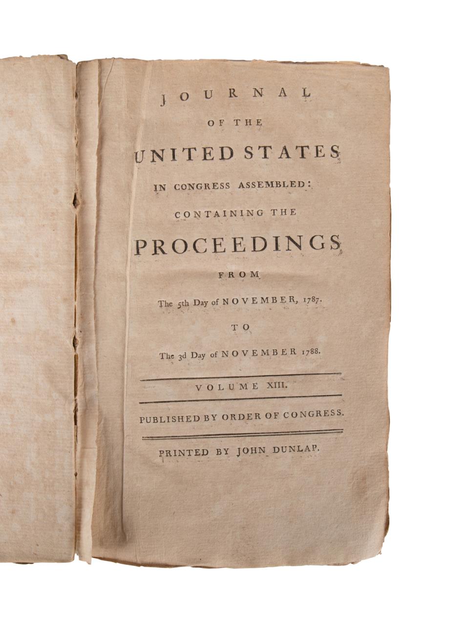 JOURNAL OF THE US IN CONGRESS ASSEMBLED, 1787-1788 - Image 4 of 5