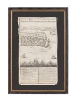 BATTLE OF ST. AUGUSTINE MAP AND ILLUSTRATION, 1740