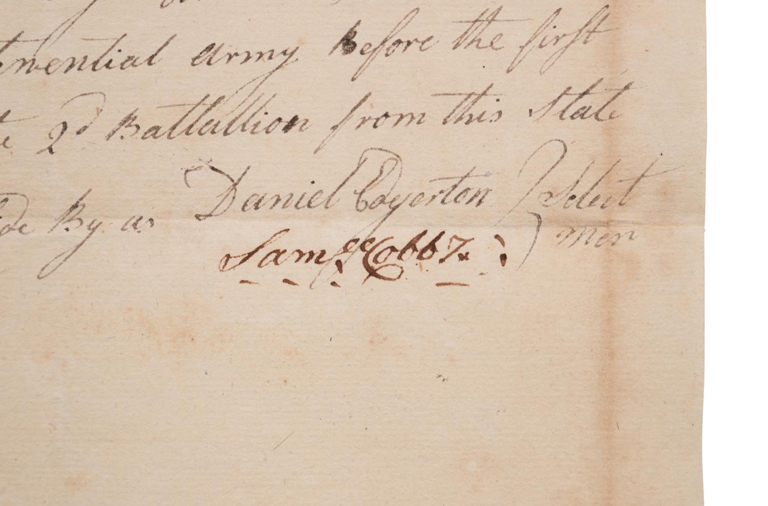 CONTINENTAL ARMY PAY STUB AND AUTHORIZATION, 1780 - Image 3 of 5