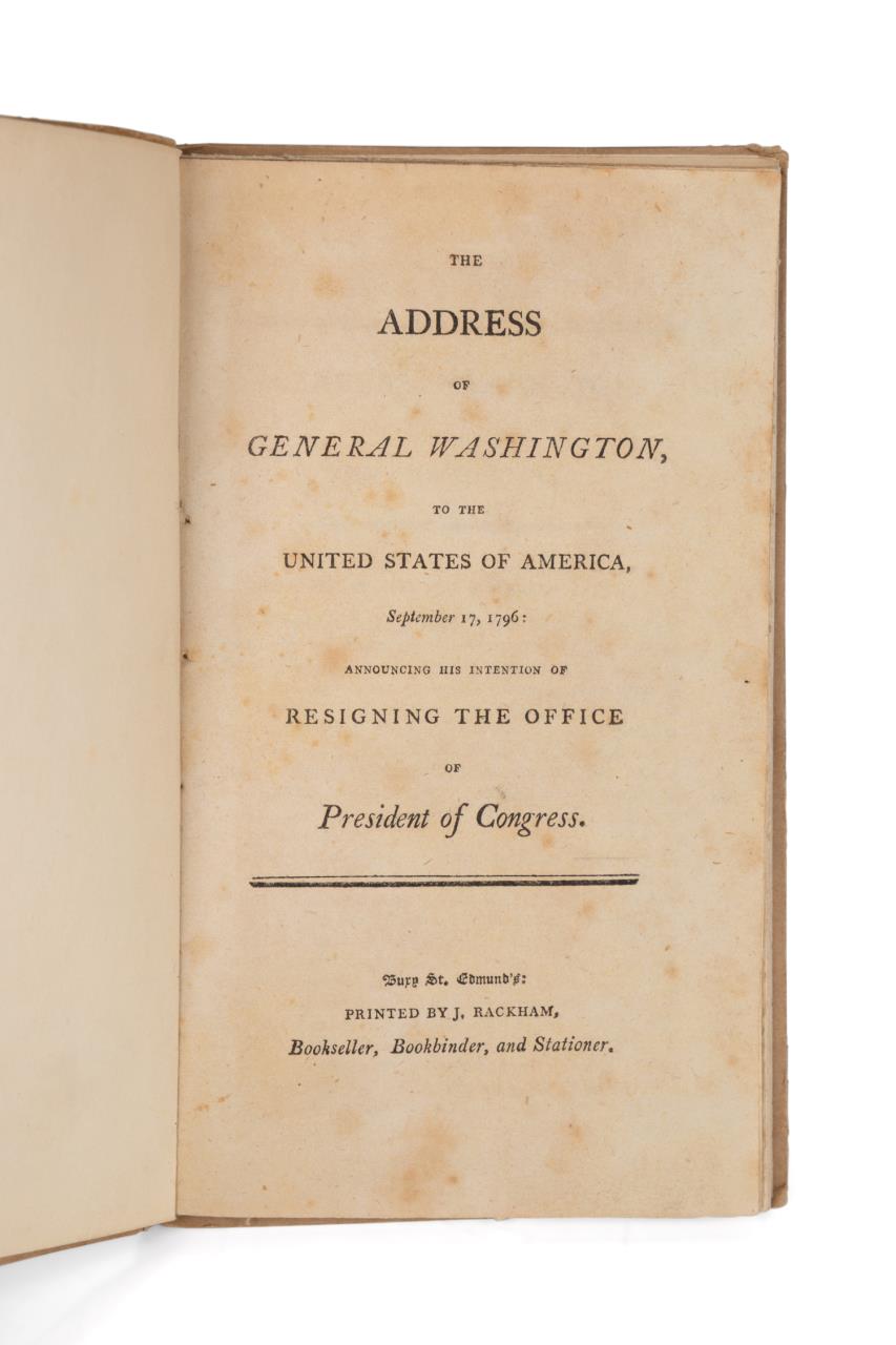GEORGE WASHINGTON FAREWELL ADDRESS, 1796 - Image 4 of 5