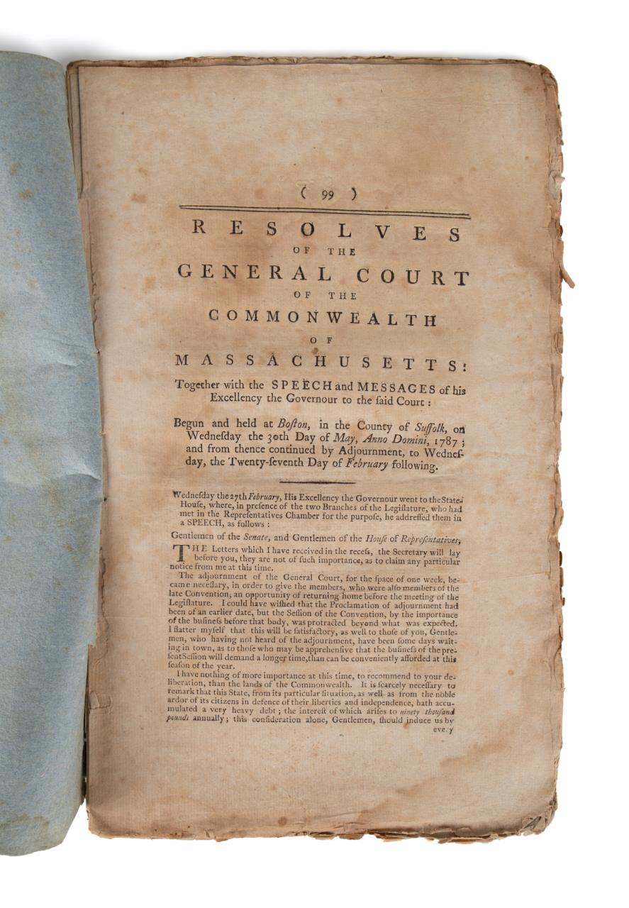 RESOLVES OF THE COURT OF MASSACHUSETTS, 1787 - Image 5 of 7