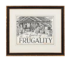 ERIC SLOANE, THE SPIRIT OF FRUGALITY, PEN AND INK