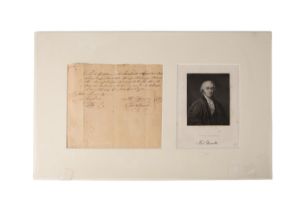 OLIVER ELLSWORTH SIGNED MANUSCRIPT AND PICTURE